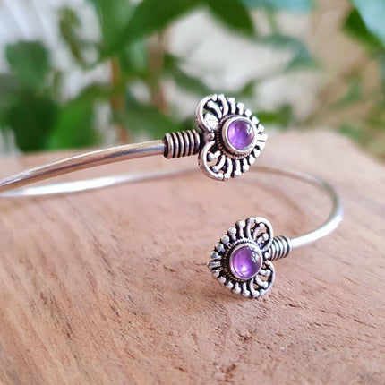 Boho Heart Bracelet / Bangle / Tiger Eye / Silver / Ethnic / Rustic / Bohemian / Hippie / Gypsy / Love / Jewellery / Body / Adjustable
