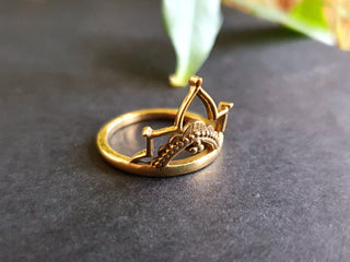 Ethnic style Gold Ring / Boho / Hippie / Coachella / Brass / Bohemian / Psy / Rustic / Tribal / Gypsy / Festival / Healing / Festival