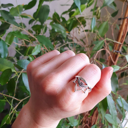 Ethnic style Silver Ring / Boho / Hippie / Coachella / Brass / Bohemian / Psy / Rustic / Tribal / Gypsy / Festival / Healing / Festival