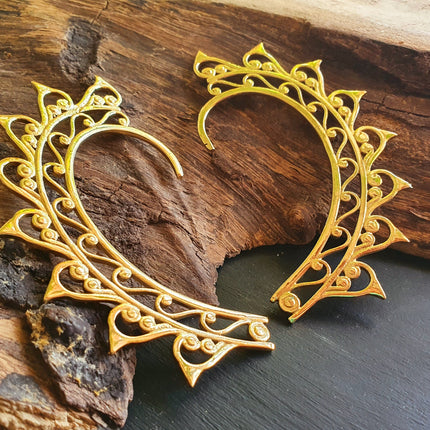 Golden Ear Cuff Brass / Cosplay / Costume / Boho / Unisex / Mens Jewellery / Fancy Dress / Tribal / Festival Jewellery /