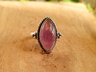 Ethnic style Silver & Amethyst Ring / Moon / Boho / Bohemian / Psy / Rustic / Tribal / Gypsy / Festival / Healing / Festival