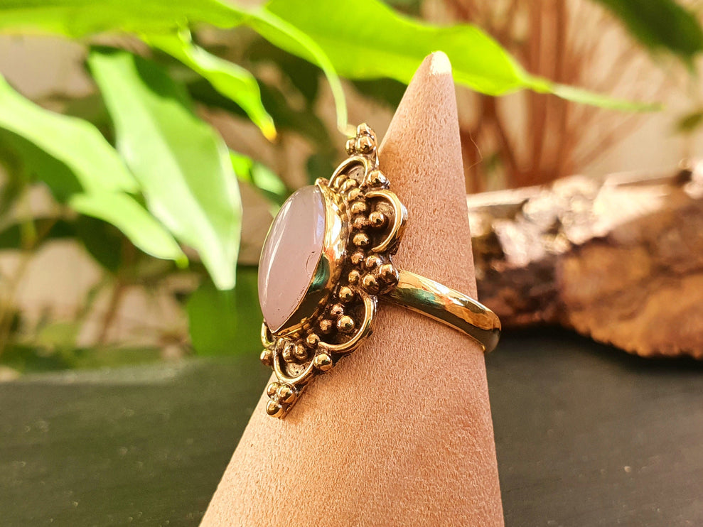 Modern style Brass & Rose Quartz / Boho / Bohemian / Psy / Rustic / Tribal / Gypsy / Festival / Healing / Festival