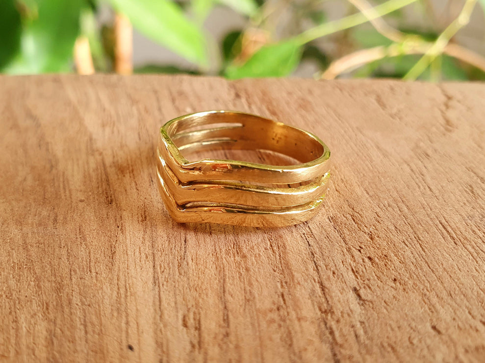 Boho Brass Ring / Boho / Bohemian / Psy / Rustic / Tribal / Gypsy / Festival / Healing / Festival