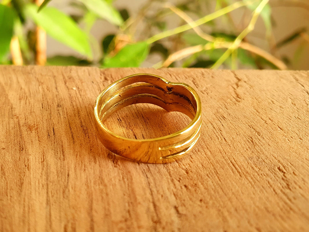 Boho Brass Ring / Boho / Bohemian / Psy / Rustic / Tribal / Gypsy / Festival / Healing / Festival