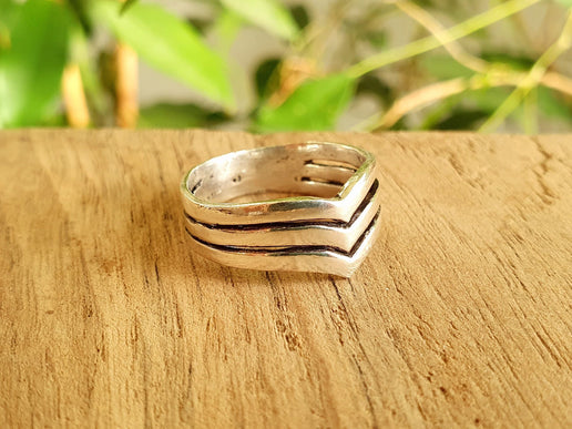 Boho Silver Ring / Boho / Stacking Ring / Bohemian / Psy / Rustic / Tribal / Gypsy / Festival / Healing / Festival