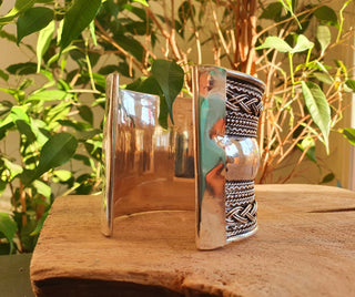 Large Silver Cuff Bracelet, Statement Bracelet Women, Tribal Silver Cuffs, Cosplay Jewellery