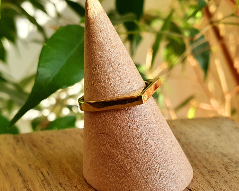 Gold Minimalist Ring / Brass / Modern / Contemporary / Boho / Bohemian / Psy / Rustic / Tribal / Gypsy / Festival / Healing / Festival