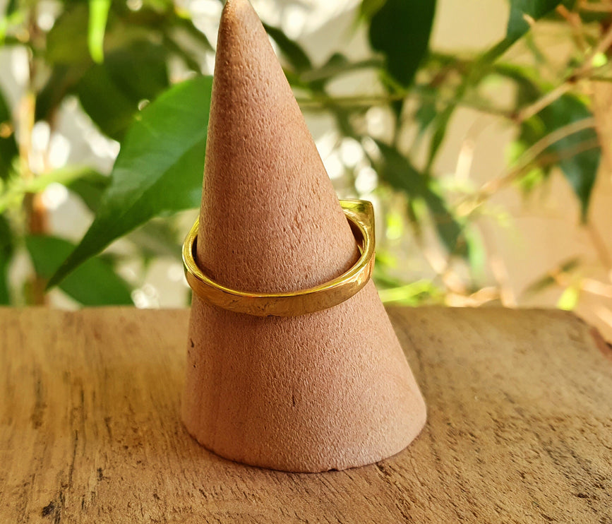 Gold Minimalist Ring / Brass / Modern / Contemporary / Boho / Bohemian / Psy / Rustic / Tribal / Gypsy / Festival / Healing / Festival