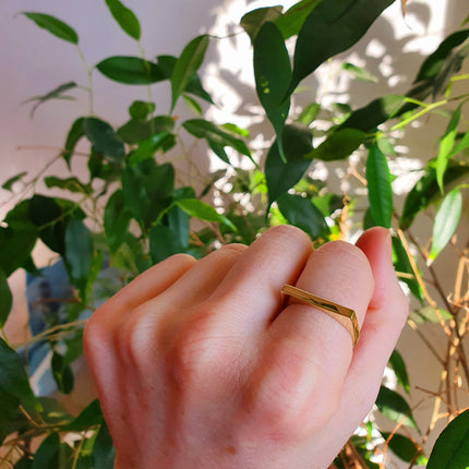 Gold Minimalist Ring / Brass / Modern / Contemporary / Boho / Bohemian / Psy / Rustic / Tribal / Gypsy / Festival / Healing / Festival