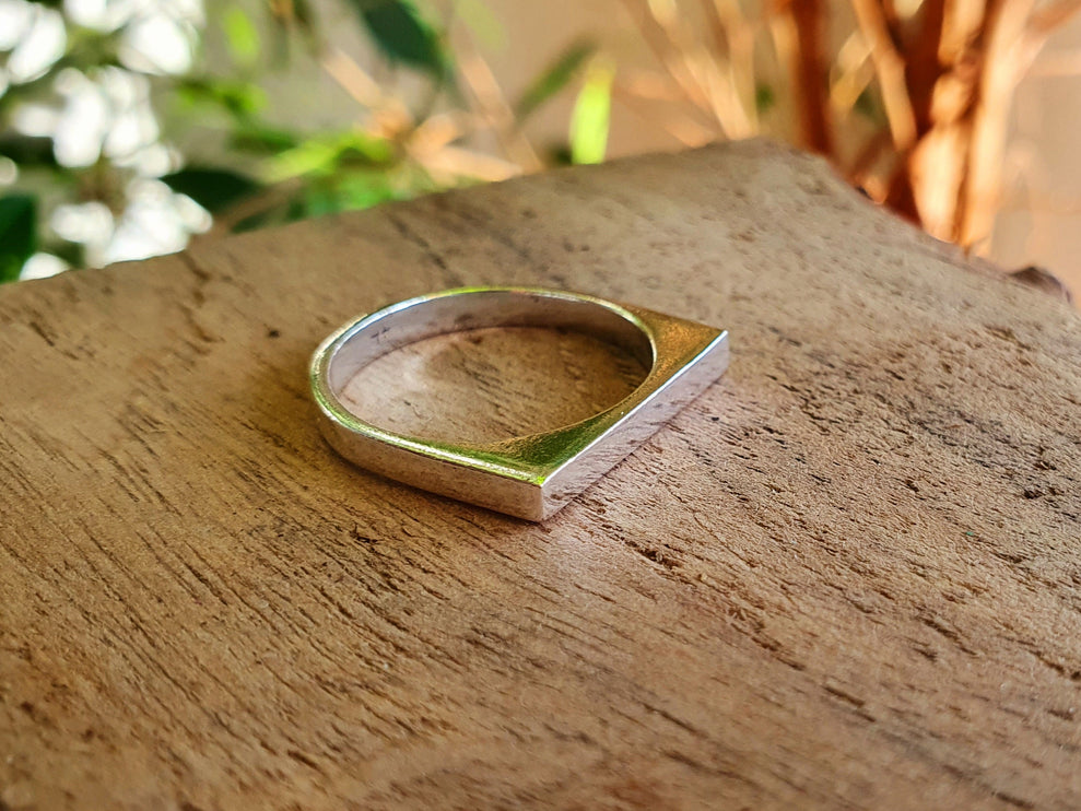 Minimalist Silver Ring / Modern / Contemporary / Boho / Bohemian / Psy / Rustic / Tribal / Gypsy / Festival / Healing / Festival