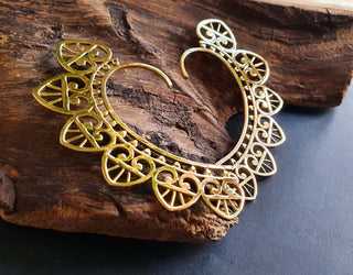 Ear Cuff Brass Heart design / Tribal / Boho / Unisex / Mens Jewellery / Costume / Fancy Dress / Cosplay / Festival Jewellery /