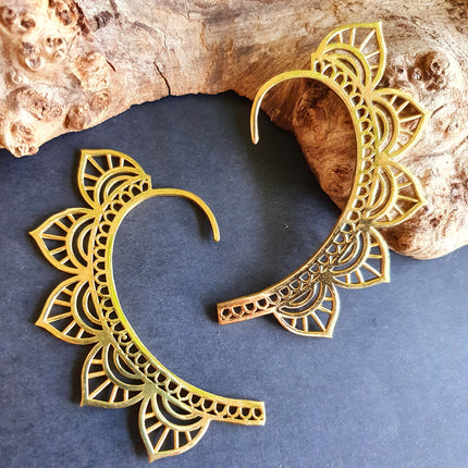 Manchette d'Oreille Dorée Laiton / Cosplay / Boho / Aztèques / Tribal / Déguisement / / Bijou Festival / Bijou Homme / Mixte