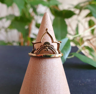Ethnic style Gold Ring / Boho / Hippie / Coachella / Brass / Bohemian / Psy / Rustic / Tribal / Gypsy / Festival / Healing / Festival