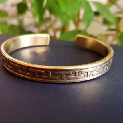 Tuareg Mens Brass Bracelet / Tuareg Jewelry / Cuff / Large Size / Unisex / Boho / Ethnic / Bohemian / Medieval / Gypsy / Geometric /