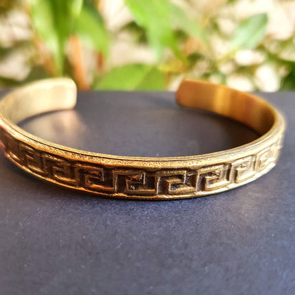 Tuareg Mens Brass Bracelet / Tuareg Jewelry / Cuff / Large Size / Unisex / Boho / Ethnic / Bohemian / Medieval / Gypsy / Geometric /