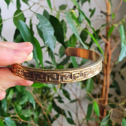 Tuareg Mens Brass Bracelet / Tuareg Jewelry / Cuff / Large Size / Unisex / Boho / Ethnic / Bohemian / Medieval / Gypsy / Geometric /