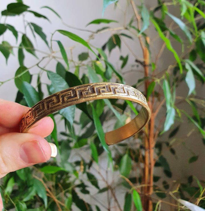 Tuareg Mens Brass Bracelet / Tuareg Jewelry / Cuff / Large Size / Unisex / Boho / Ethnic / Bohemian / Medieval / Gypsy / Geometric /