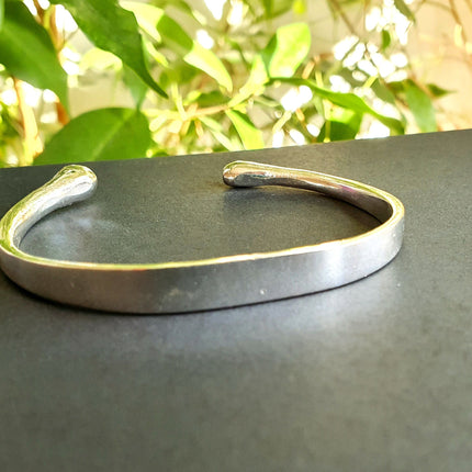 Simple Solid Silver Plated Bracelet / Bangle / Boho / Ethnic / Rustic / Bohemian / Hippie / Gypsy / Jewellery /