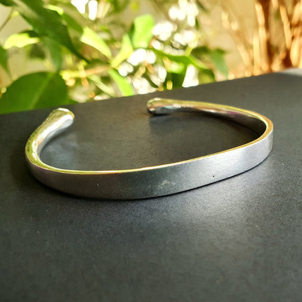 Simple Solid Silver Plated Bracelet / Bangle / Boho / Ethnic / Rustic / Bohemian / Hippie / Gypsy / Jewellery /