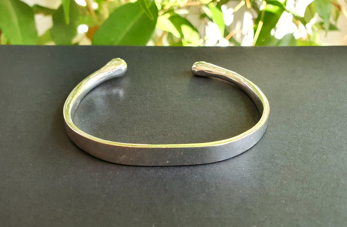 Simple Solid Silver Plated Bracelet / Bangle / Boho / Ethnic / Rustic / Bohemian / Hippie / Gypsy / Jewellery /