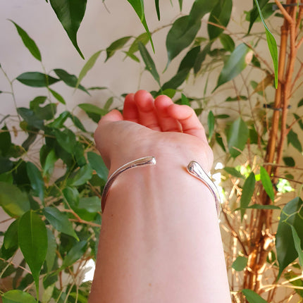 Simple Solid Silver Plated Bracelet / Bangle / Boho / Ethnic / Rustic / Bohemian / Hippie / Gypsy / Jewellery /