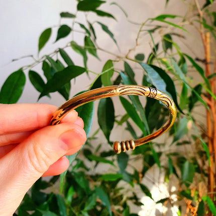 Tuareg Brass Bracelet / Unisex Jewelry / Cuff / Boho / Ethnic / Bohemian / Medieval / Gypsy / Geometric /