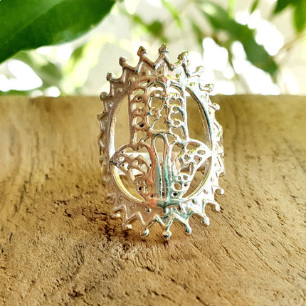 Silver Hamsa Ring / Fatima / Egypt / Hieroglyphics / Brass / Ethnic / rustic, yoga, hippie, gypsy, boho, bohemian, festival