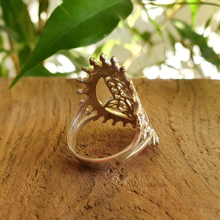 Silver Hamsa Ring / Fatima / Egypt / Hieroglyphics / Brass / Ethnic / rustic, yoga, hippie, gypsy, boho, bohemian, festival