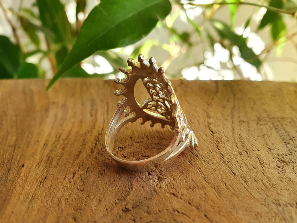 Silver Hamsa Ring / Fatima / Egypt / Hieroglyphics / Brass / Ethnic / rustic, yoga, hippie, gypsy, boho, bohemian, festival