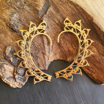 Golden Ear Cuff Brass / Cosplay / Costume / Boho / Unisex / Mens Jewellery / Fancy Dress / Tribal / Festival Jewellery /