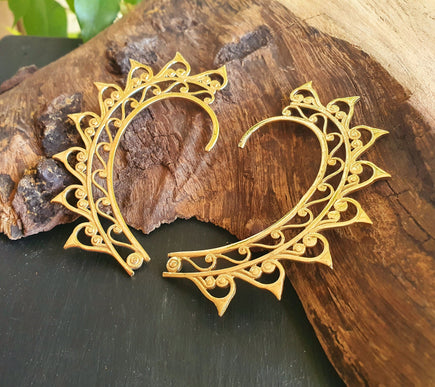 Golden Ear Cuff Brass / Cosplay / Costume / Boho / Unisex / Mens Jewellery / Fancy Dress / Tribal / Festival Jewellery /