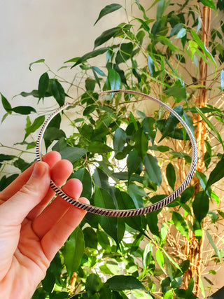 Ethnic Silver Choker Necklace / Rustic / Gypsy / Lightweight / Boho / Tribal / Hippie / Rustic / Vegan / Aztec