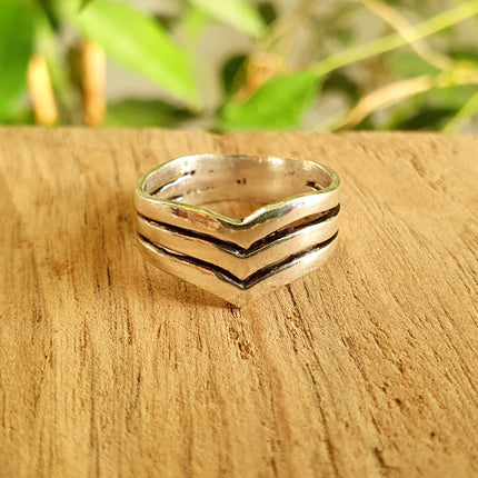 Boho Silver Ring / Boho / Stacking Ring / Bohemian / Psy / Rustic / Tribal / Gypsy / Festival / Healing / Festival