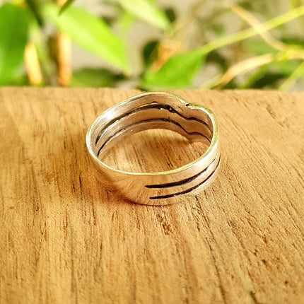 Boho Silver Ring / Boho / Stacking Ring / Bohemian / Psy / Rustic / Tribal / Gypsy / Festival / Healing / Festival