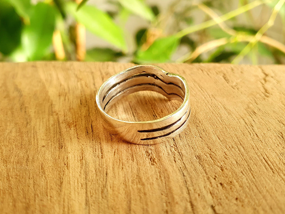 Boho Silver Ring / Boho / Stacking Ring / Bohemian / Psy / Rustic / Tribal / Gypsy / Festival / Healing / Festival