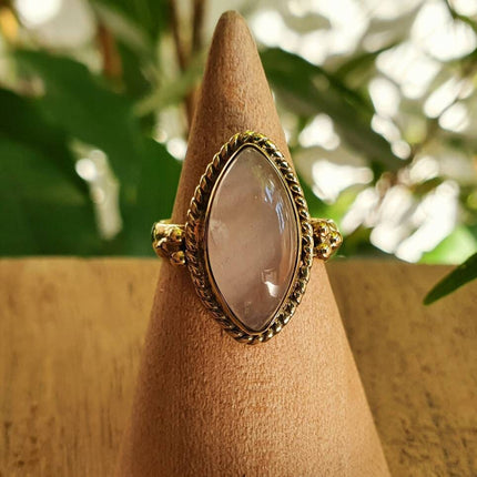 Ethnic style Brass & Moonstone / Moon / Boho / Bohemian / Psy / Rustic / Tribal / Gypsy / Festival / Healing / Festival