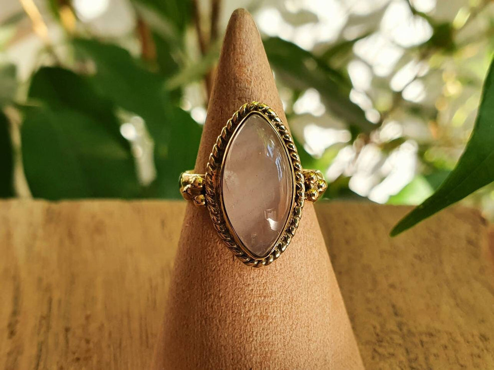 Ethnic style Brass & Moonstone / Moon / Boho / Bohemian / Psy / Rustic / Tribal / Gypsy / Festival / Healing / Festival