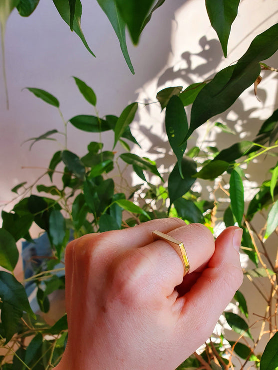 Gold Minimalist Ring / Brass / Modern / Contemporary / Boho / Bohemian / Psy / Rustic / Tribal / Gypsy / Festival / Healing / Festival