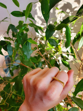 Gold Minimalist Ring / Brass / Modern / Contemporary / Boho / Bohemian / Psy / Rustic / Tribal / Gypsy / Festival / Healing / Festival