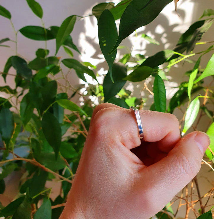 Minimalist Silver Ring / Modern / Contemporary / Boho / Bohemian / Psy / Rustic / Tribal / Gypsy / Festival / Healing / Festival