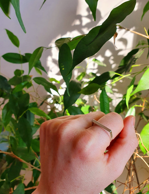 Minimalist Silver Ring / Modern / Contemporary / Boho / Bohemian / Psy / Rustic / Tribal / Gypsy / Festival / Healing / Festival