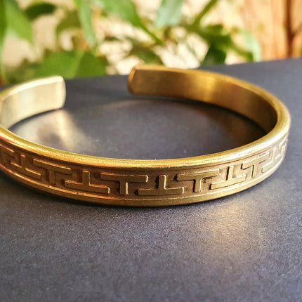 Tuareg Mens Brass Bracelet / Tuareg Jewelry / Cuff / Large Size / Unisex / Boho / Ethnic / Bohemian / Medieval / Gypsy / Geometric /