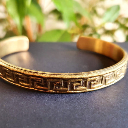 Tuareg Mens Brass Bracelet / Tuareg Jewelry / Cuff / Large Size / Unisex / Boho / Ethnic / Bohemian / Medieval / Gypsy / Geometric /