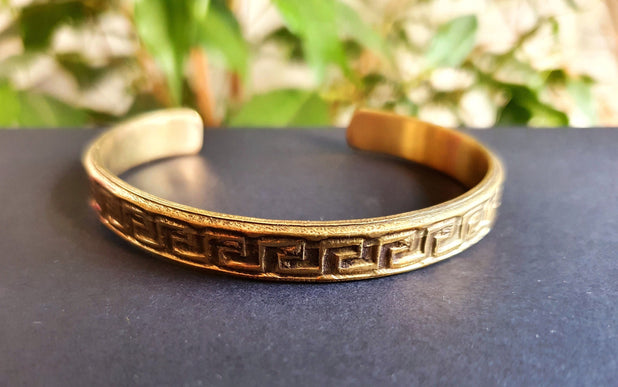 Tuareg Mens Brass Bracelet / Tuareg Jewelry / Cuff / Large Size / Unisex / Boho / Ethnic / Bohemian / Medieval / Gypsy / Geometric /