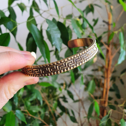 Tuareg Mens Brass Bracelet / Tuareg Jewelry / Cuff / Large Size / Unisex / Boho / Ethnic / Bohemian / Medieval / Gypsy / Geometric /