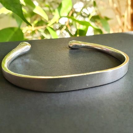 Simple Solid Silver Plated Bracelet / Bangle / Boho / Ethnic / Rustic / Bohemian / Hippie / Gypsy / Jewellery /