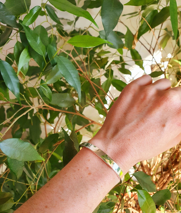 Simple Solid Silver Plated Bracelet / Bangle / Boho / Ethnic / Rustic / Bohemian / Hippie / Gypsy / Jewellery /