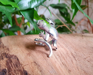 Silver Salamander Lizard Ring / Jungle, Wild, rustic, yoga, hippie, gypsy, pretty, psy, boho, bohemian, festival