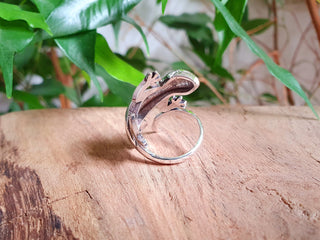 Silver Salamander Lizard Ring / Jungle, Wild, rustic, yoga, hippie, gypsy, pretty, psy, boho, bohemian, festival