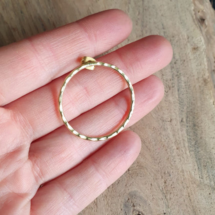 Open Circle Gold Hoop Earrings / Dainty Ethnic Boho Tiny hoops Bohemian Chic Gypsy Spiral Hippie Tribal Hiphop style